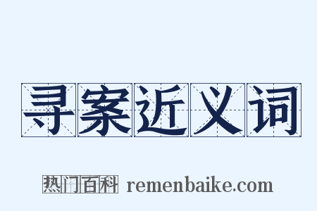寻案近义词是什么意思的图片